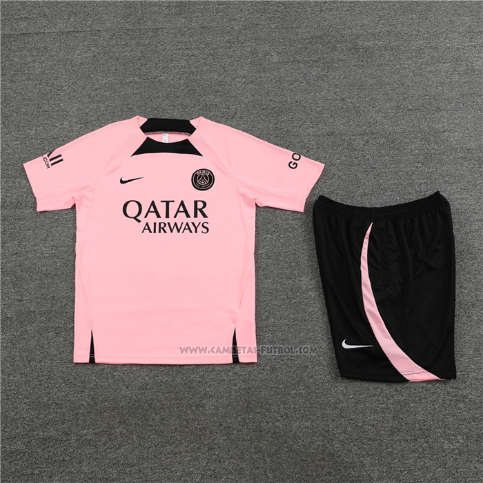 Chandal del Paris Saint-Germain Manga Corta 2022-2023 Rosa - Pantalon Corto